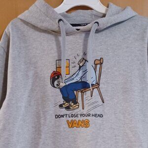 Gray men's off the wall vans hoodie.